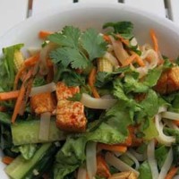 Reisnudelsalat mit Chili-Tofu