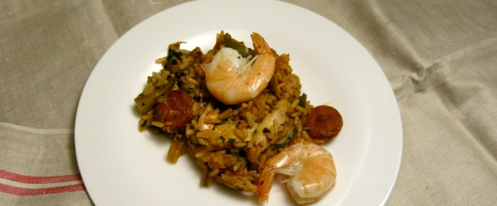 Resteverwertung Hühnerbrühe 2: Jambalaya mit Huhn und Chorizo