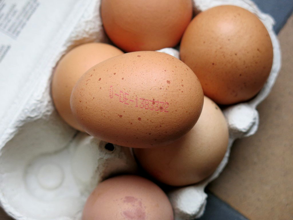 Stempelaufdruck Eier